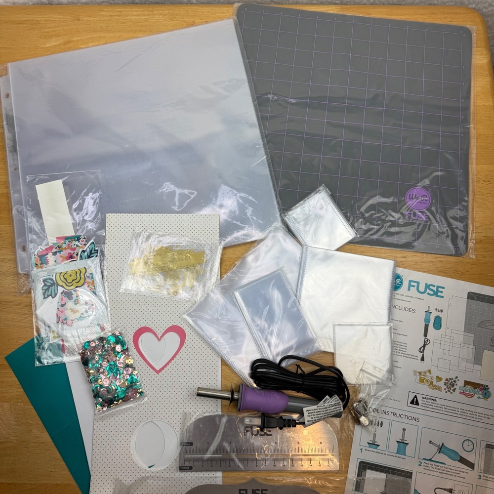 We R Memory Keepers FUSE Photo Sleeve Tool Kit Heat Tool Silicone Mat Sleeves